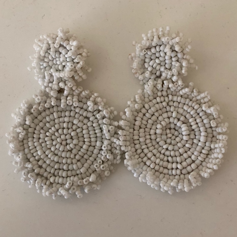White BaubleBar earrings